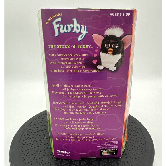 Original 1998 Furby Model 70-800 Pink & Gray New in Box Rare - Picture 3 of 8